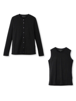 タンクトップ&カーディガンアンサンブル/ブラック(019)