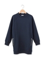 ダンボールニットハイネックチュニック/ネイビー(093)