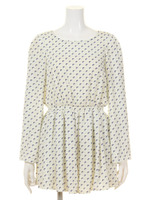 ドットフレアーロンパース/WHT