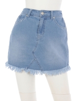 フリンジデニムスカパン/SAX