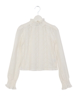 レーススモッキングTOPS/ホワイト