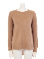 前後差スリットソフトニット/キャメル