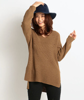 片畦バルキーニット