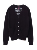 COTTON RAMIE KNIT BASIC CARDIGAN/アッシュ
