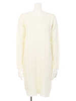 【chille anap】アラン柄ニットワンピース/WH