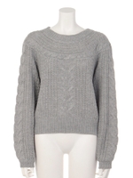 ケーブルプルオーバー/Lベージュ