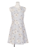 バックサテンシャンタンフラワープリントOP/オフホワイト