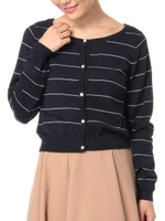 2WAYビジュー釦カーディガン/オフホワイト