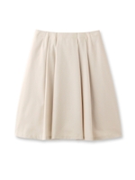 グログランタックフレアスカート/ライトベージュ(051)