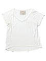 テンセルカシミヤVネックTシャツ/ホワイト