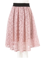 フラワーレーススカート/ベビーピンク