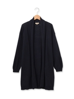 ロング丈ノーボタンニットカーディガン/ネイビー(093)