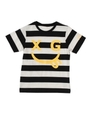 STRIPED S/S TEE SMILE/ブラック