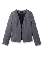 [L]V開きノーカラージャケット/ネイビー(093)