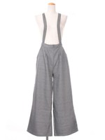 グレンチェックワイドパンツ/グレー