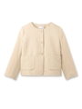 グログランノーカラージャケット/ライトベージュ(051)