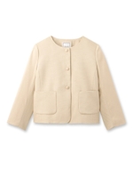 グログランノーカラージャケット/ライトベージュ(051)