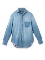 スーピマデニムシャツ/ライトブルー(091)