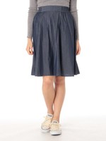 スキスカ シャンブレーミディスカート/Indigo