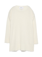 ピュアウールボックスニットトップス/WHT