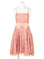 フラワーレースキャミワンピース/ピンク