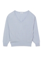 カシミア混Vネックニットプルオーバー/NVY