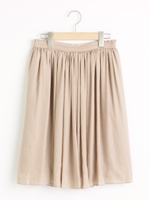 サテンギャザースカート/ネイビー