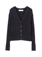 ワイドリブショートカーディガン/ネイビー(120)