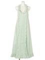 前フリルホルターロングワンピース/ライトグリーン