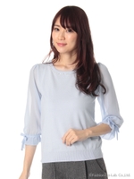 装飾ニットプルオーバー/ピンク系