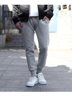 【MADE IN JAPAN】吊り裏毛裾リブパンツ/ブラック(019)