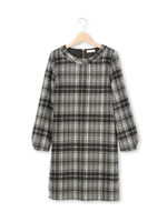 シャギーチェックワンピース/ブラック(219)