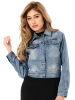 デニムジャケット/WHITE