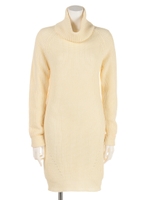 片畦タートルニットワンピース/GRY