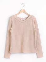 JスカラップレースVプルオーバー/L／グレー