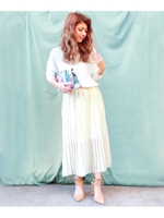 【chille anap】ジョーゼットプリーツスカート/IV