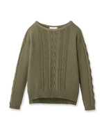 コットンニットプルオーバー/ホワイト(001)