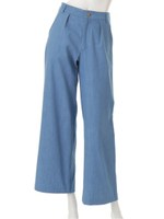 フルレングスワイドパンツ/ライトデニム