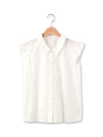 サッカーキャップスリーブブラウス/アイボリー(304)