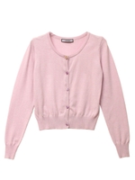 ジュエル釦カーデ/ライトグレー