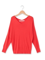 ワイドVネックニットプルオーバー/グレー(012)