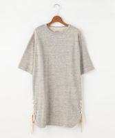 裾レースアップワンピース