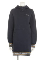 LOGO RIB SWEAT DRESS/RED