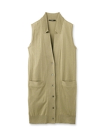 Munich ノースリーブロングニットカーディガン/オリーブグリーン(026)