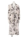 ボタニカルプリント ロングシャツワンピース/WHITE LT