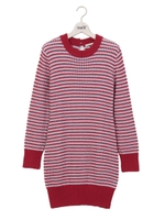 マルチボーダーニットワンピ/ホワイト