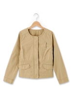 ミリタリーノーカラージャケット/ネイビー(093)