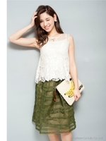 レースグラデトップス/ピンク