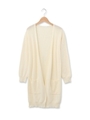 畦ニットロングカーディガン/グレー(012)