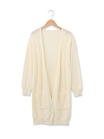 畦ニットロングカーディガン/グレー(012)